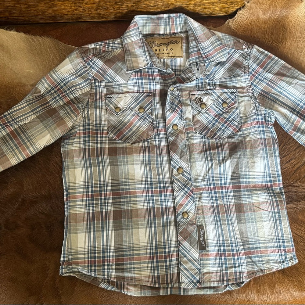 Wrangler Boys Retro Western Button-Up- XS - Like New!